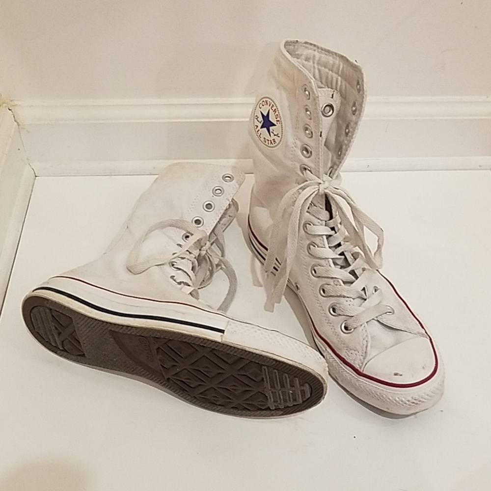 White Extra High Top Limited Run Converse